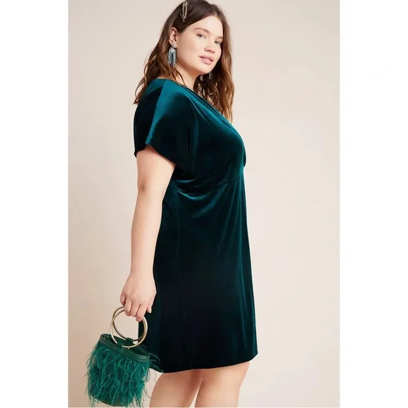 Anthropologie Nancy Green Velvet Tunic Dress NWT SZ 1X - Picture 3 of 16